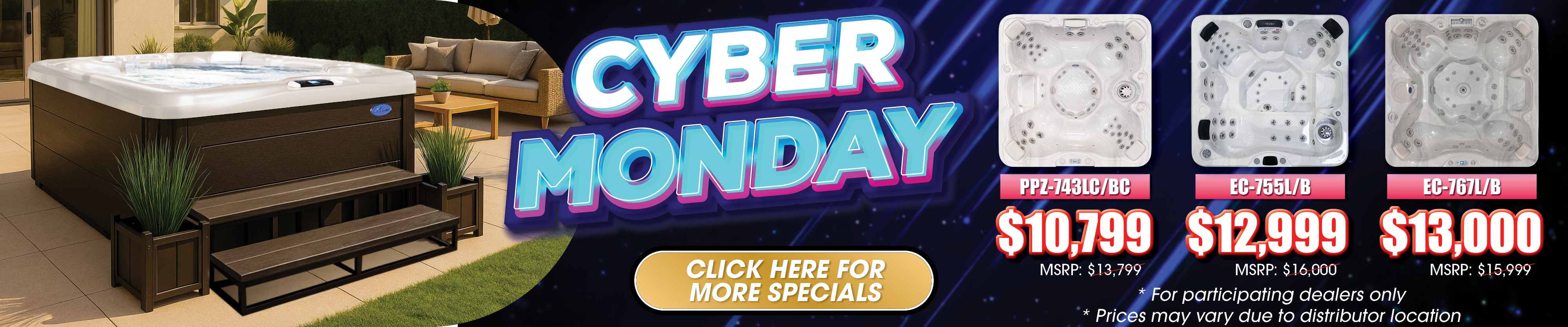 Calspas hot tub being used in a family setting - Springville